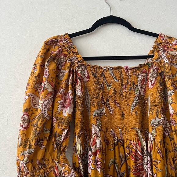 Anthropologie Conditions Apply Smocked Sweetheart Blouse - Picture 3 of 6